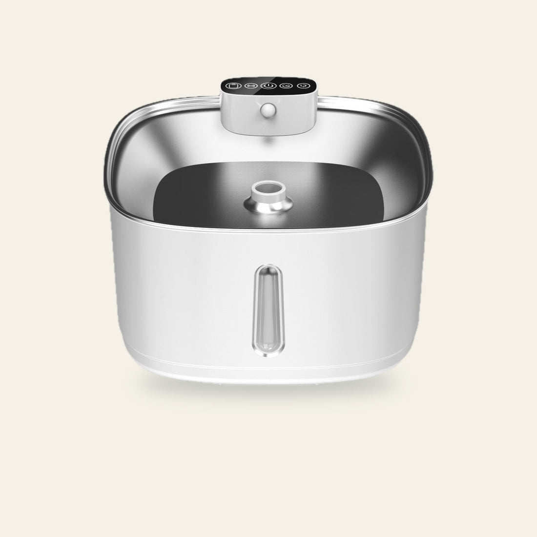 brook fountain, full stainless finish — deep all-steel basin, editorial porcelain